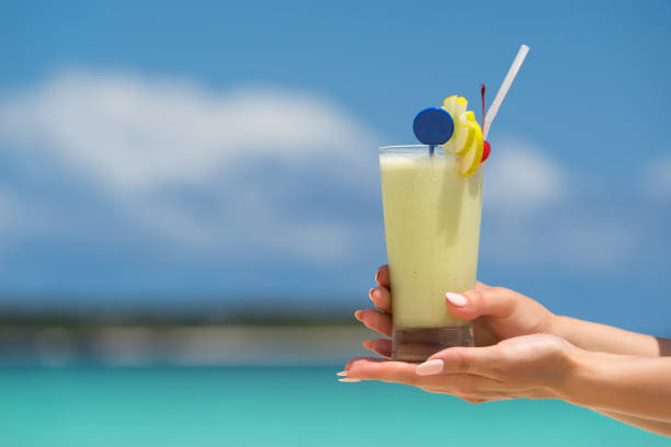 istock cocktail on the beach. Concept of luxury vacation. 1128926111