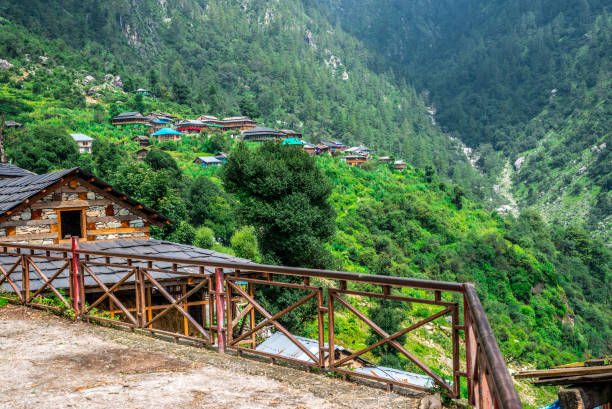 istock Mountain Village on a Sunny day 1128930744