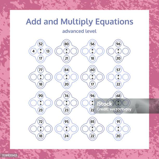 Multcolshon Math Add And Multiply Equations Math Puzzle Mathematics Educational Game ...