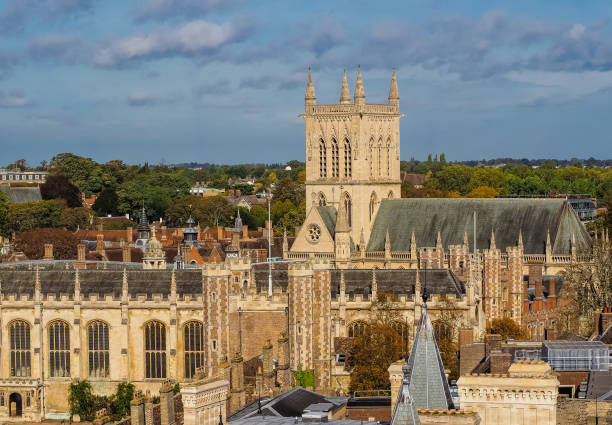 istock Aerial view of Cambridge 1128936938