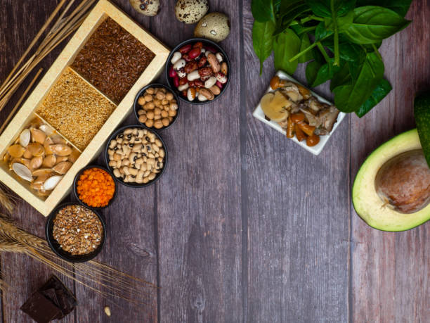 istock Foods High in Zinc. Top view copy space 1128937038