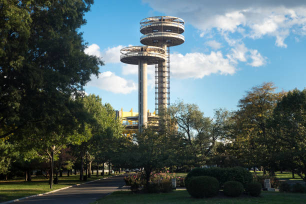 New York State Pavilion from 1964 Worlds Fair Flushing Meadows Park New York State Pavilion from 1964 Worlds Fair Flushing Meadows Park 1964 stock pictures, royalty-free photos & images