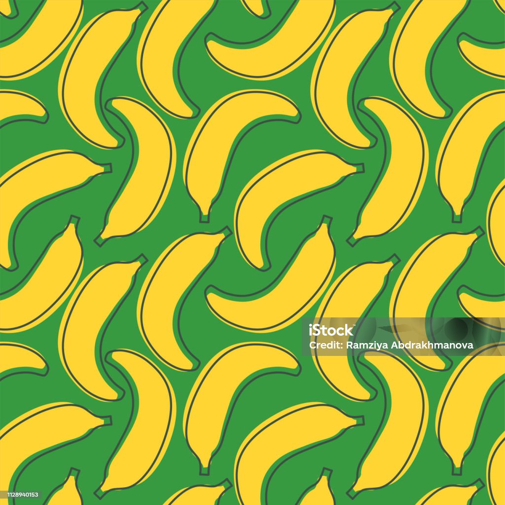 Hoa Văn Liền Mạch Chuối Vẽ Tay Trái Cây Tươi Nền Phác Thảo Vector ...