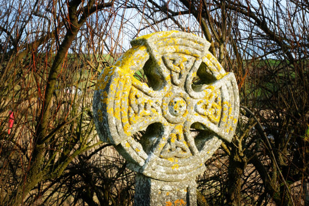 花崗岩、コーニッシュ、ケルト十字 - celtic cross 写真 ストックフォトと画像