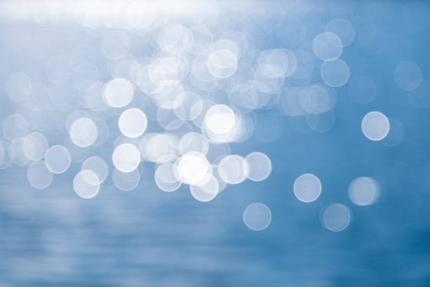 istock Blurry scene of light and blue water 1128945399