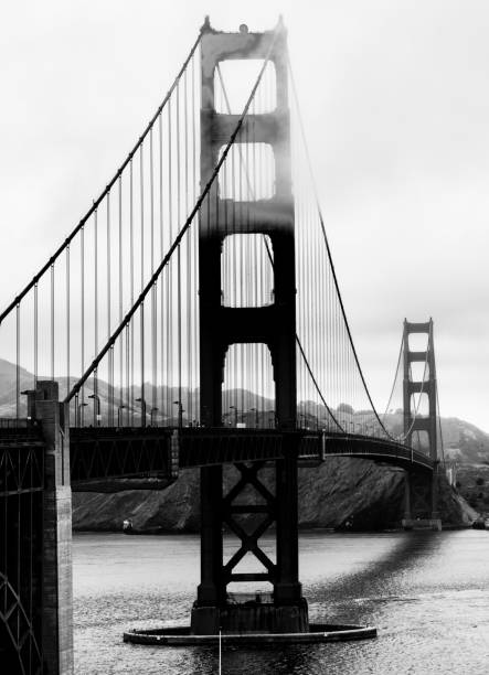 istock Golden Gate Bridge, San Francisco. Black And White. 1128947313