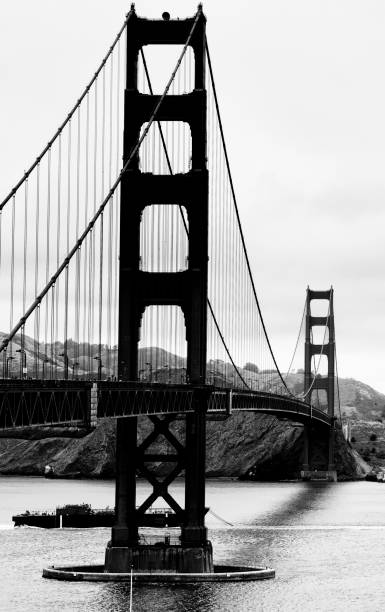 istock Golden Gate Bridge, San Francisco. Black And White. 1128947338