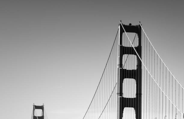 istock Golden Gate Bridge, San Francisco. Black And White. 1128947374