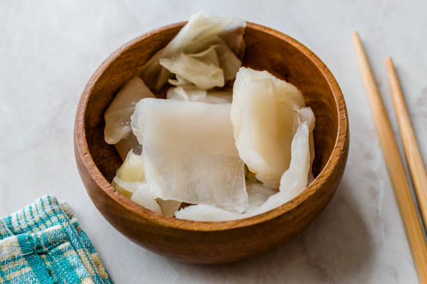 istock Sushi Ginger, Sweet Pickled Ginger, Japanese food 1128948793