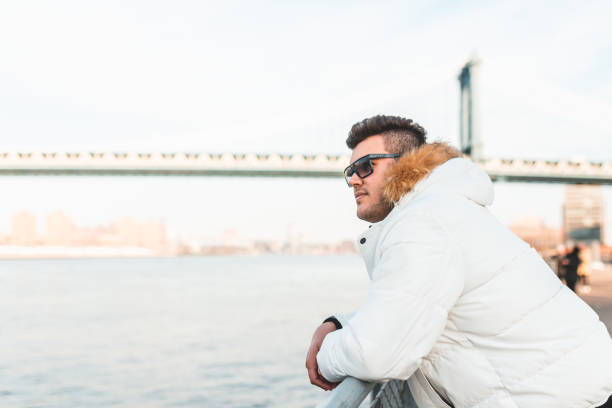 istock Gay man on vacation in New York 1128949645