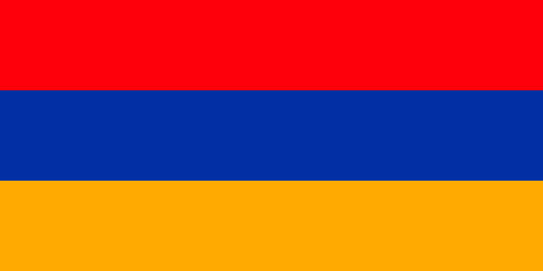 ermenistan vektör bayrak. yerevan - ermeni bayrağı stock illustrations