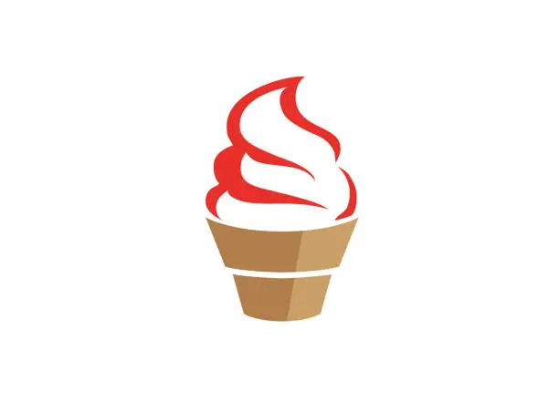 Vector illustration of Cupcake Kuchen logo