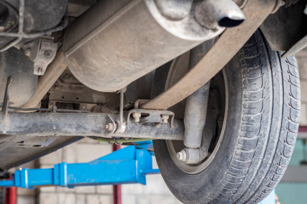 istock Car repair work in the service station 1128963276