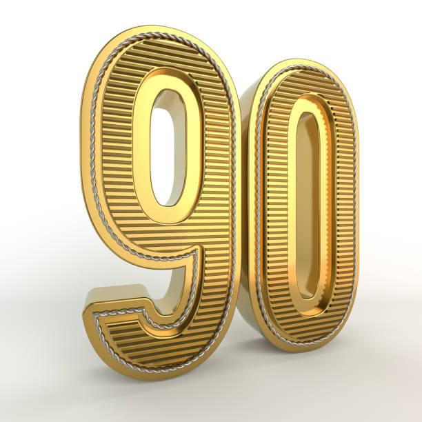 istock Gold symbol of the discount in figures. 3D 1128965946