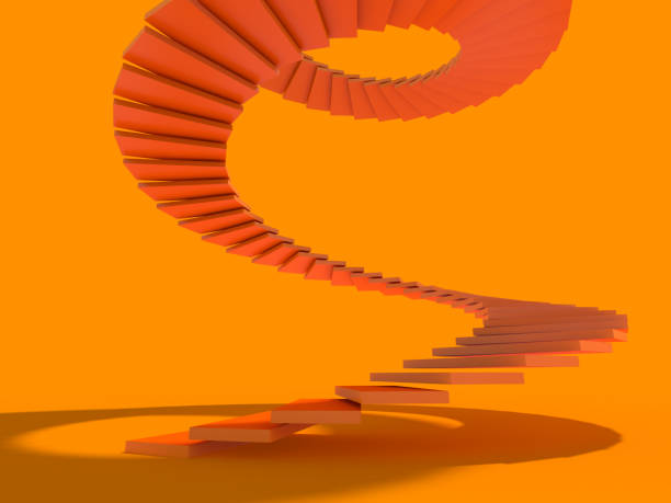istock Rising arrow on staircase, increasing business. 3D 1128965986