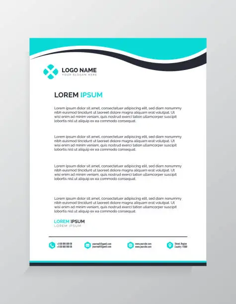 Vector illustration of Letterhead Template Vector