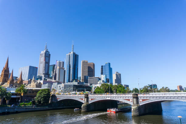 istock Amazing cityscape of Melbourne 1128972593