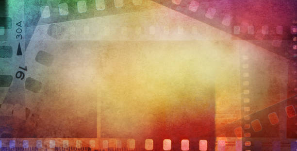 cornici di film colorate - cinema foto e immagini stock