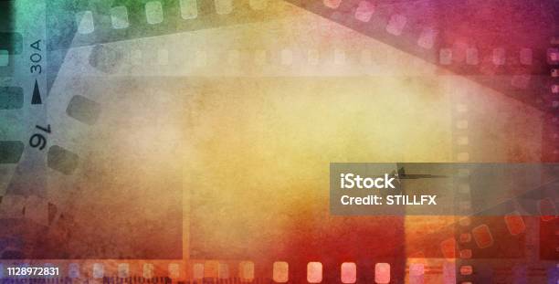 Colorful Film Frames Stock Photo - Download Image Now - Movie, Camera Film, Film Industry