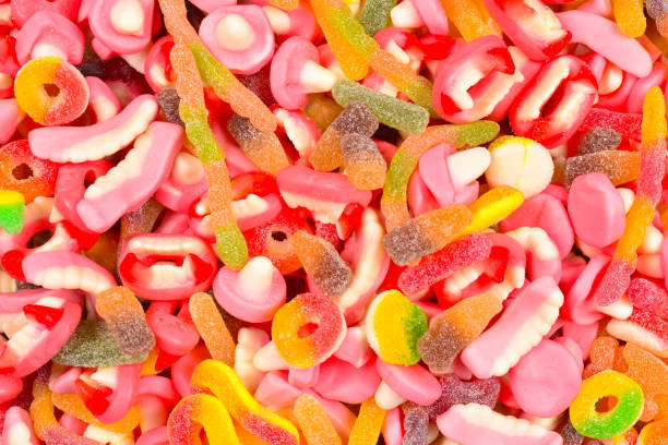 istock Assorted gummy candies. Top view. Jelly  sweets. 1128972933