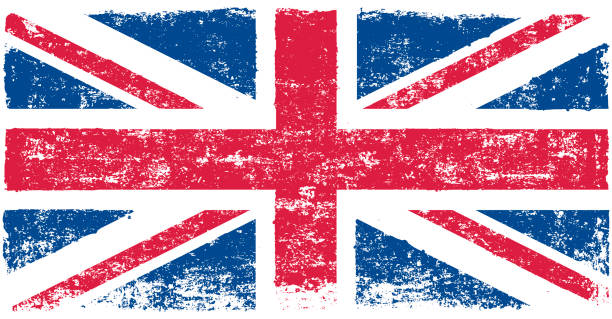 illustrazioni stock, clip art, cartoni animati e icone di tendenza di grunge union jack - british flag dirty british culture flag
