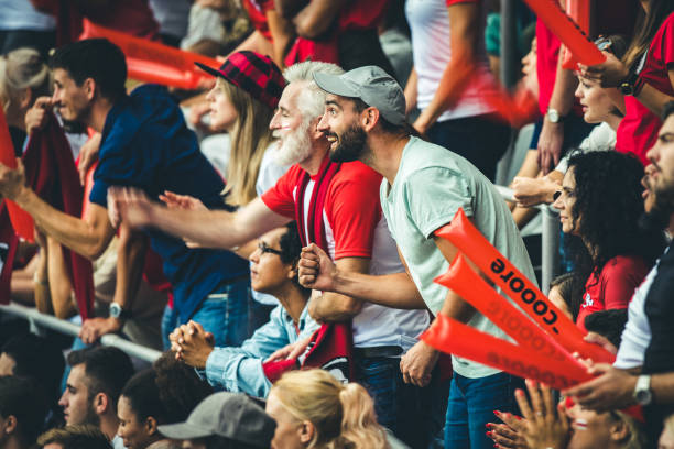 Crowds on a football stadium