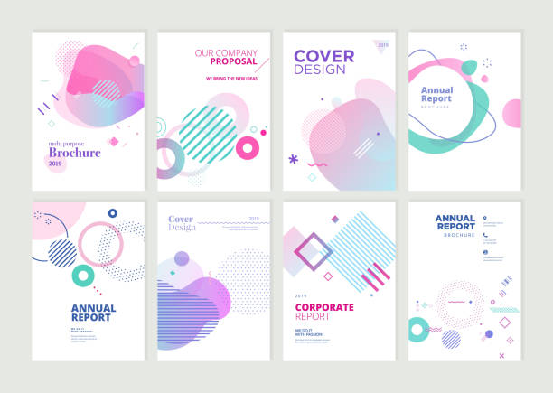 Set of brochure, annual report and cover design templates for beauty, spa, wellness, natural products, cosmetics, fashion, healthcare Vector illustrations for business presentation, and marketing. fashion icons stock illustrations