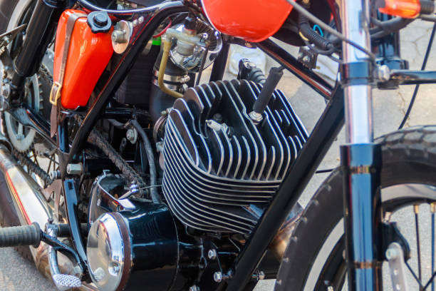 istock Close-up of the motorcycle engine block 1128982723