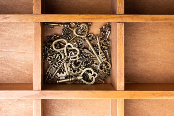istock Retro style metal keys as business concept 1128983916