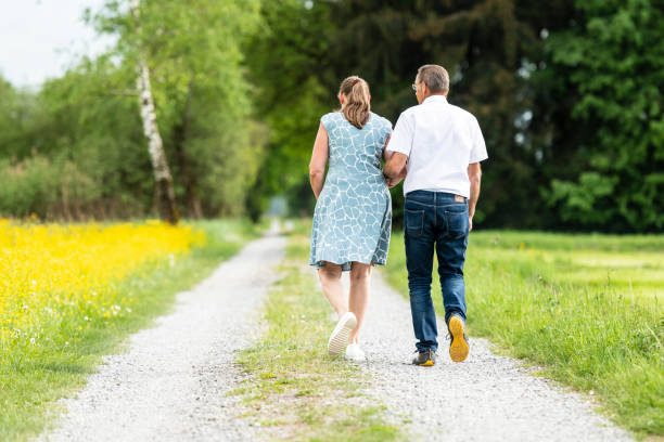 istock Senior couple walking 1128984180