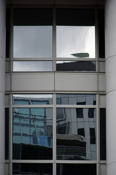 reflections exhibition building berlin - berlin radio tower imagens e fotografias de stock