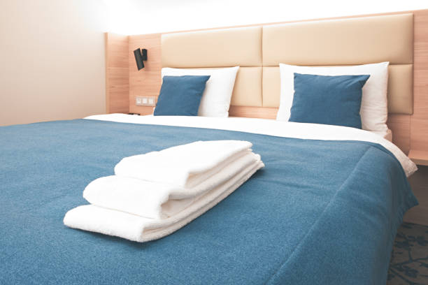 istock Double bed in the modern interior room 1128987106