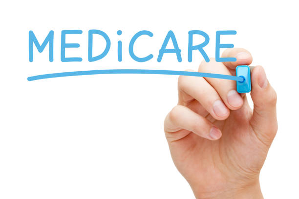 istock Word Medicare Handwritten With Blue Marker 1128990930