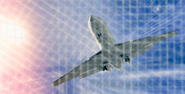 istock Airliner in motion in sky 1128991109
