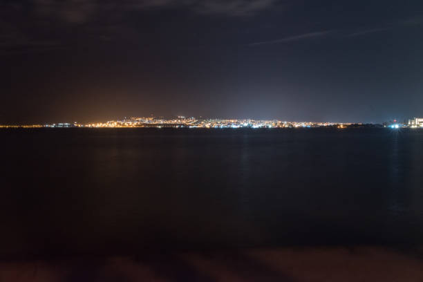 istock Panoramic view of Eilat in Israel from Aqaba in Jordan at night. 1129001282