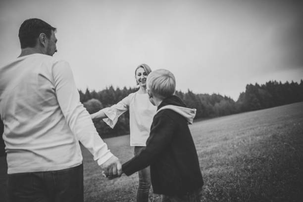 istock Happy family in nature 1129002778
