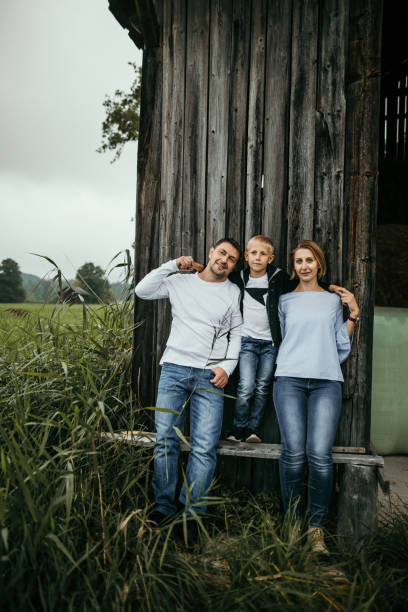 istock Happy family in nature 1129004074