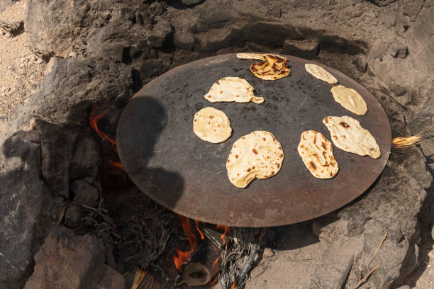 istock Pita Bread Cooking over a Fire 1129005615