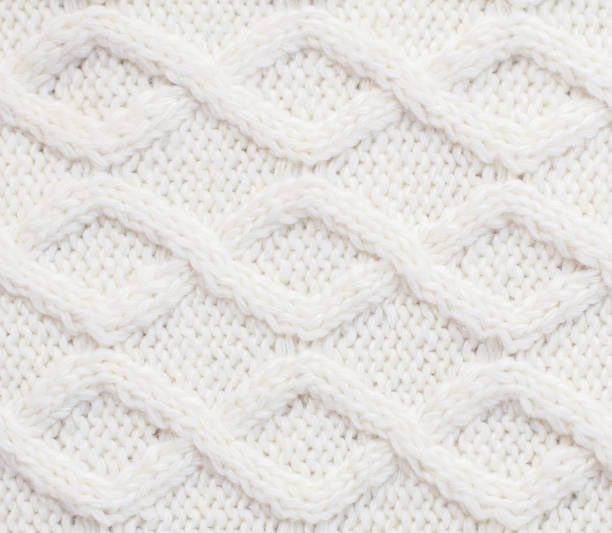 istock Sweater or scarf texture large knitting. Knitted jersey background with a relief pattern. Braids in knitting. Wool hand-knitted or machine knitting pattern. Fabric Background. 1129008365