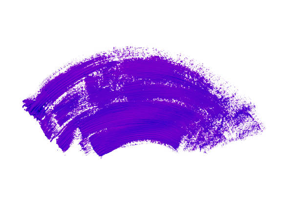 istock Abstraction for background, drawing with violet paint on white isolated background 1129012959