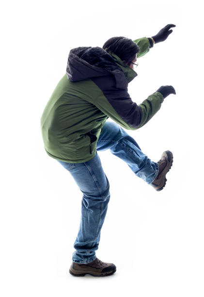 istock Mountain Climber or Hiker on a White Background 1129013736