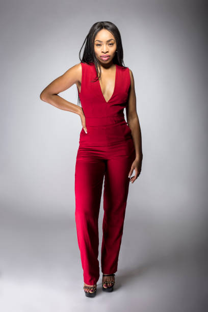 istock Red Stylish Apparel on African American Model 1129013759