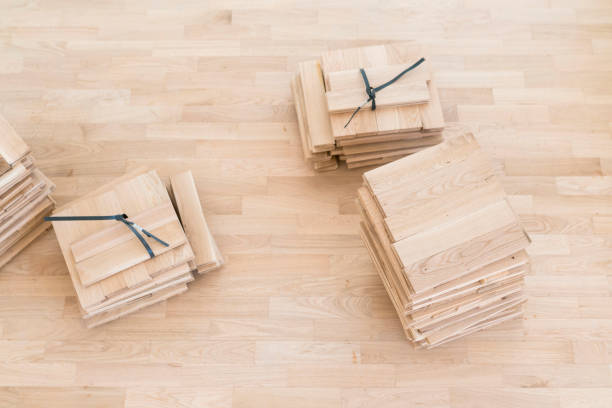 istock Hardwood floor house renovation 1129018107