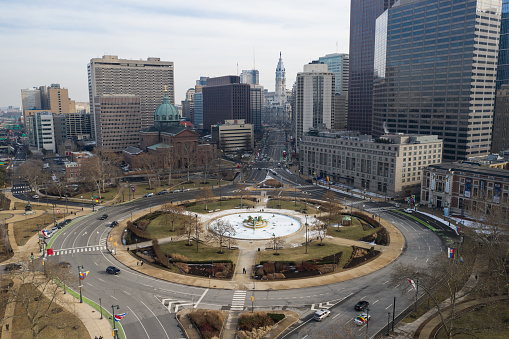 Aerial drone photo Philadelphia scenes