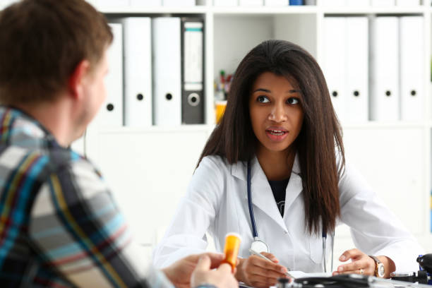 istock Female medicine doctor hand hold 1129019900