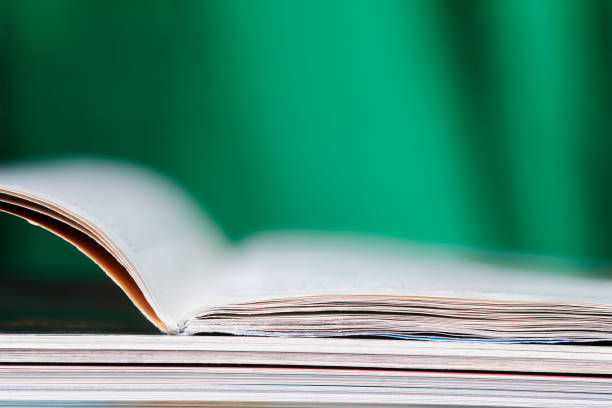 istock Close-up photograph of a stack of old magazines 1129024719