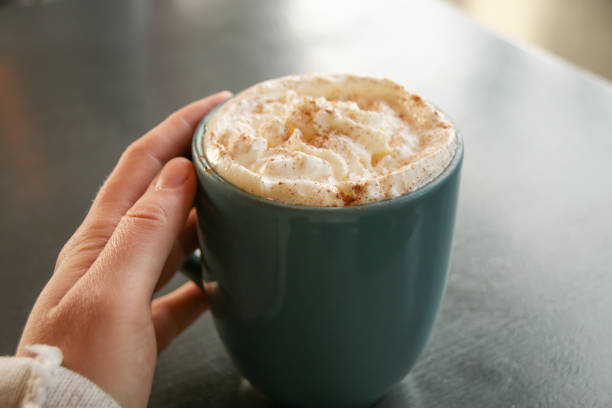 istock Fancy Latte Coffee in Coffee Shop in Morning Meeting 1129024721