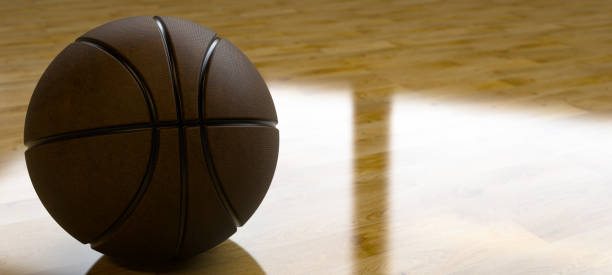 istock Old basketball ball 1129028684
