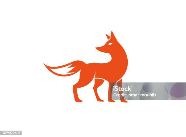 Fox Standing And Looking Back For Logo Stock Illustration - Download Image Now - Fox, Logo, In Silhouette