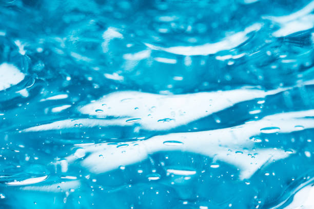 Close up blue gel texture background on photo object design